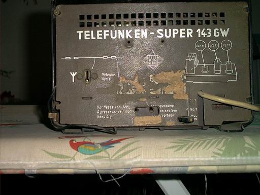 Telefunken Super 143 GW Rckwand